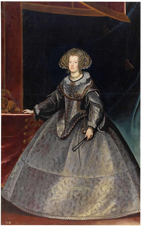 Portrait Painting - LUYCKS, FRANS Amberes, 1604 - Viena, 1668 Maria of Austria, Queen of Hungary Ca. 1635 by Luycks