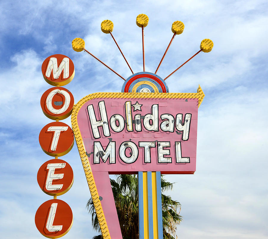 Old Photograph - Holiday Motel Las Vegas by David Lee Thompson