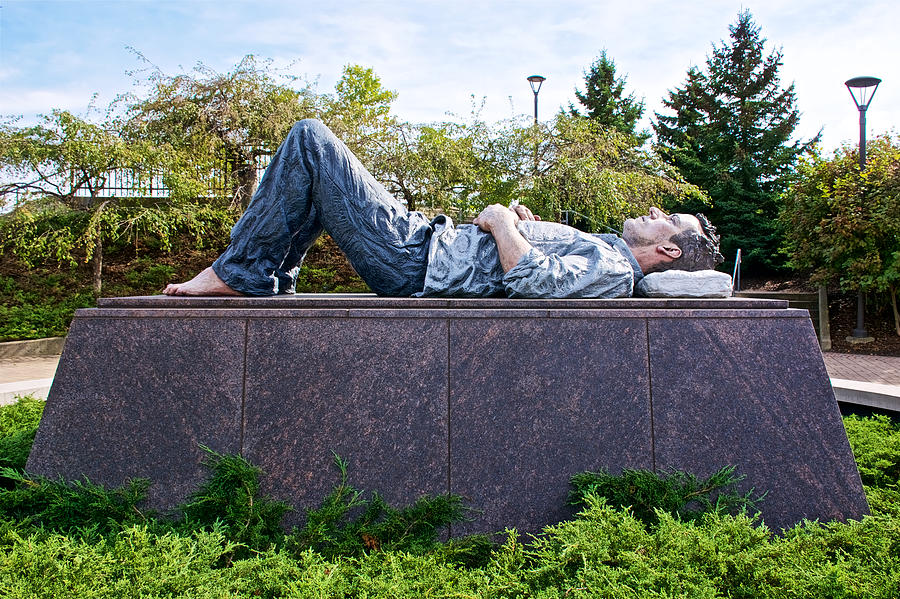Lying Man Sculpture In Frederik Meijer Gardens And Sculpture Park