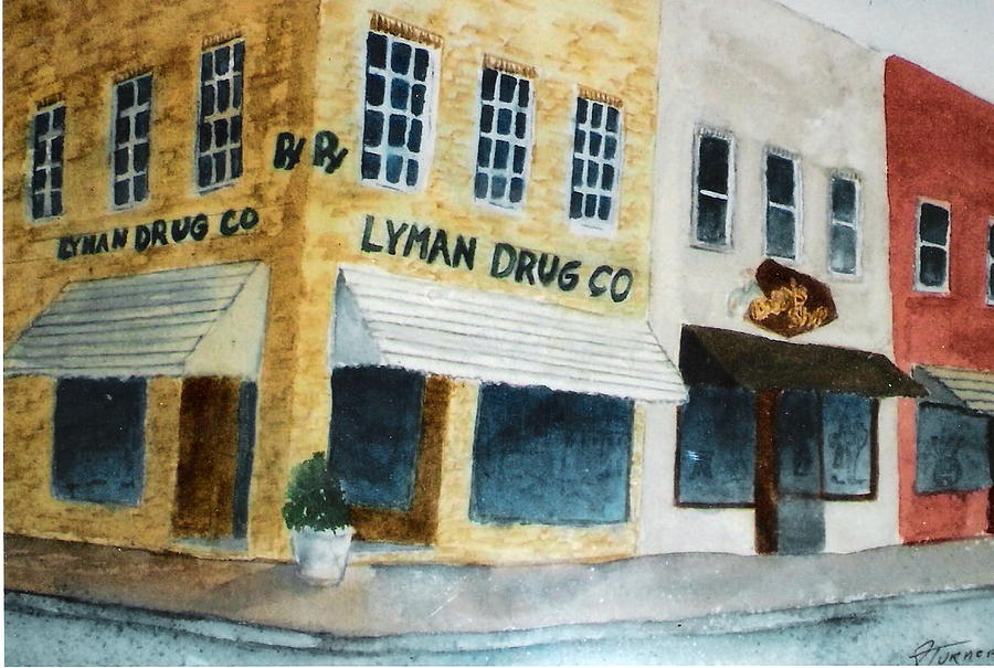 Watercolor Painting - Lyman Drug Store by Felix Turner