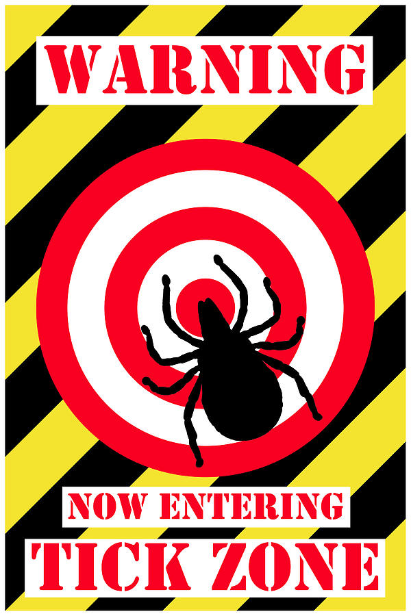 Lyme Disease - Tick Zone Digital Art by Richard Reeve