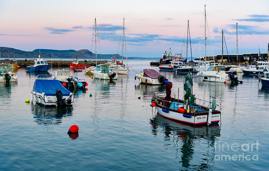 Lyme Regis harbour evening Photograph by Colin Rayner
