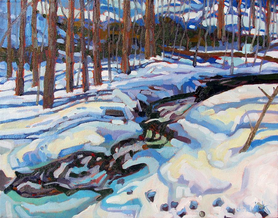 Spring Painting - Lyn Creek Ford by Phil Chadwick