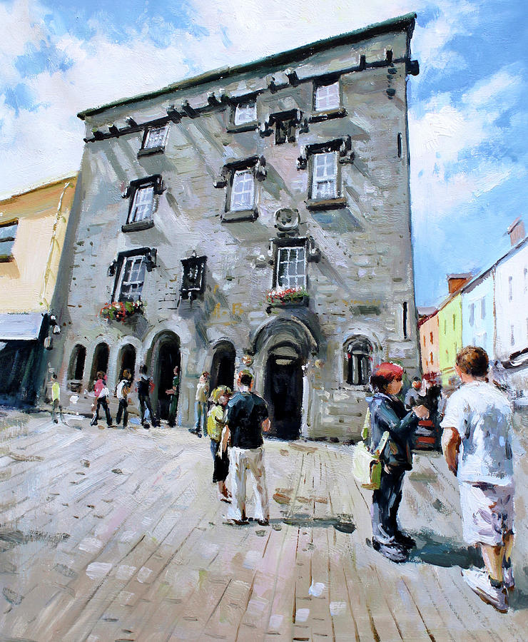 Lynches Castle Galway City Painting by Conor McGuire