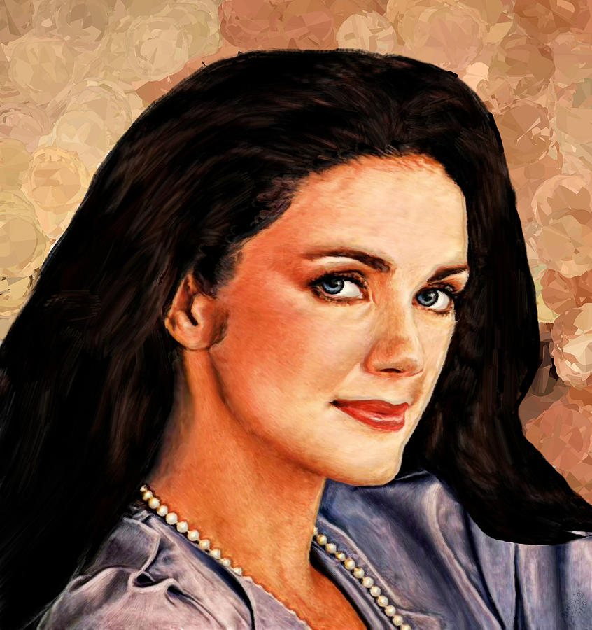 Celebrity Painting - Lynda Carter by Bruce Nutting
