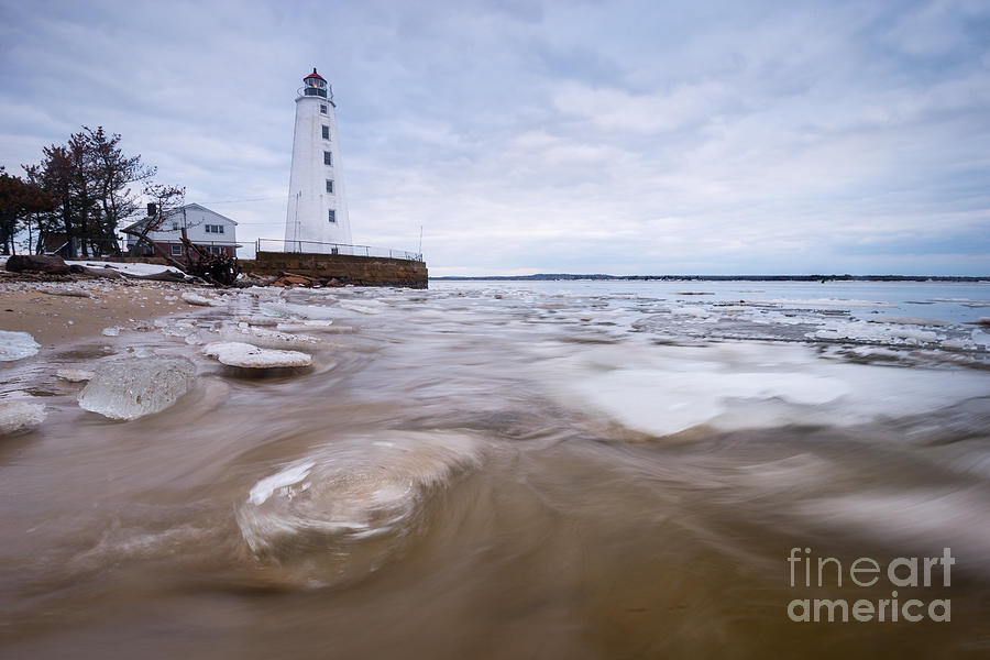 Lynde Point Seascape - New England Lighthouse Photograph by JG Coleman