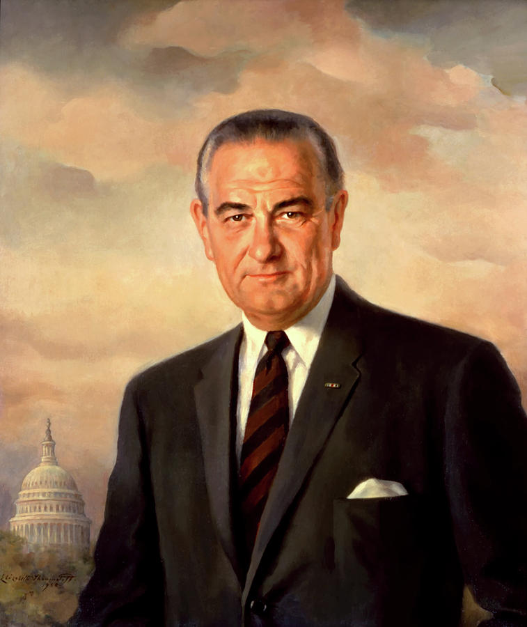 Lyndon Baines Johnson Painting by Mountain Dreams