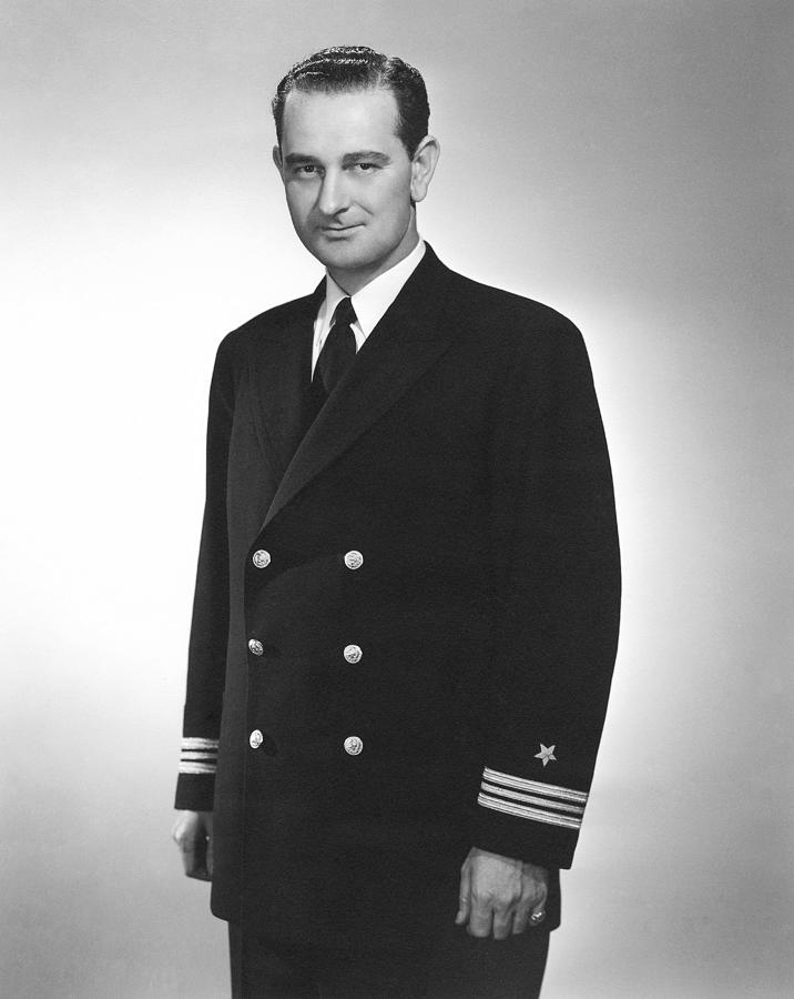 Lyndon Johnson - Naval Uniform - WW2 Photograph by War Is Hell Store