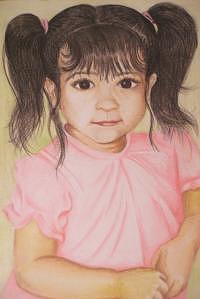 Portraits Drawing - Lyndseys Grand Daughter by Janet Gioffre Harrington Portraits Drawing - Lyndseys Grand Daughter by Janet Gioffre Harrington