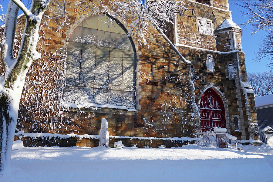 Lynn Central Congregational Church Lynn MA Winter Photograph by Toby McGuire