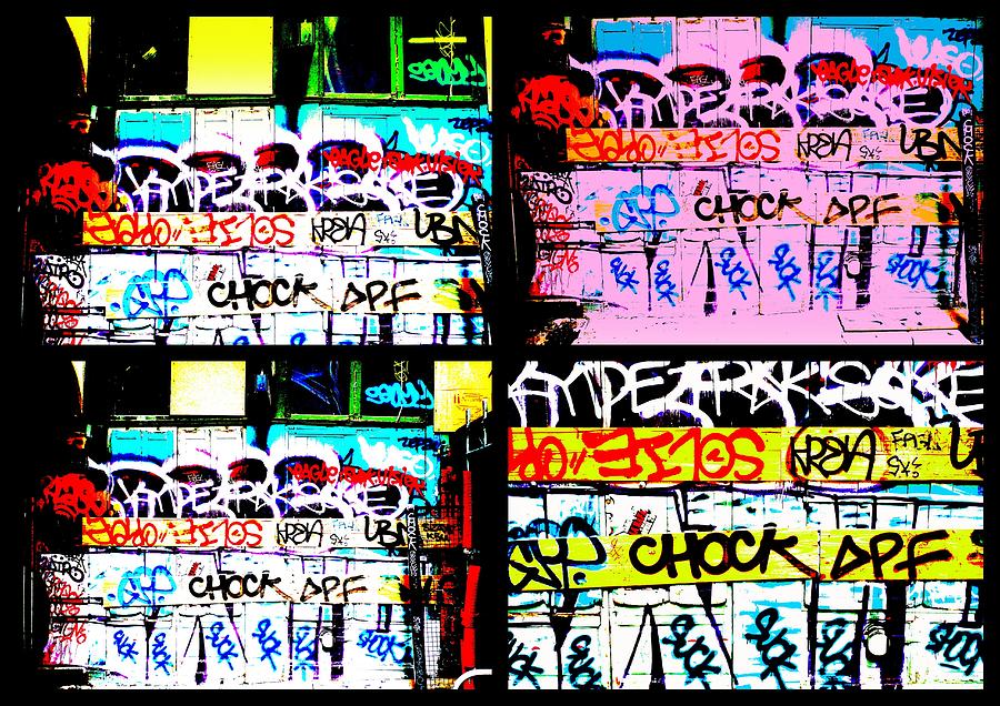 Lyon Graffiti Walls Digital Art by Funkpix Photo Hunter