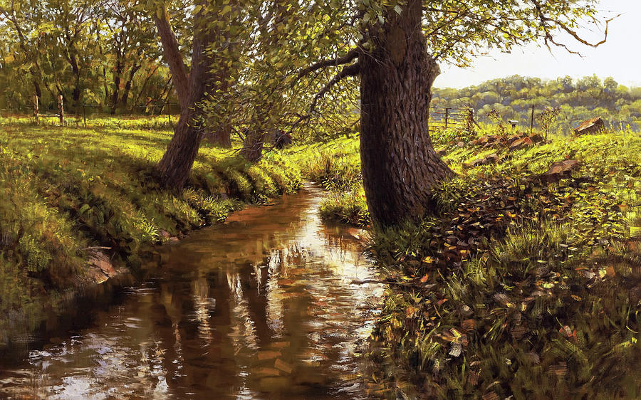 Lyon Valley Creek Painting by Mark Mille