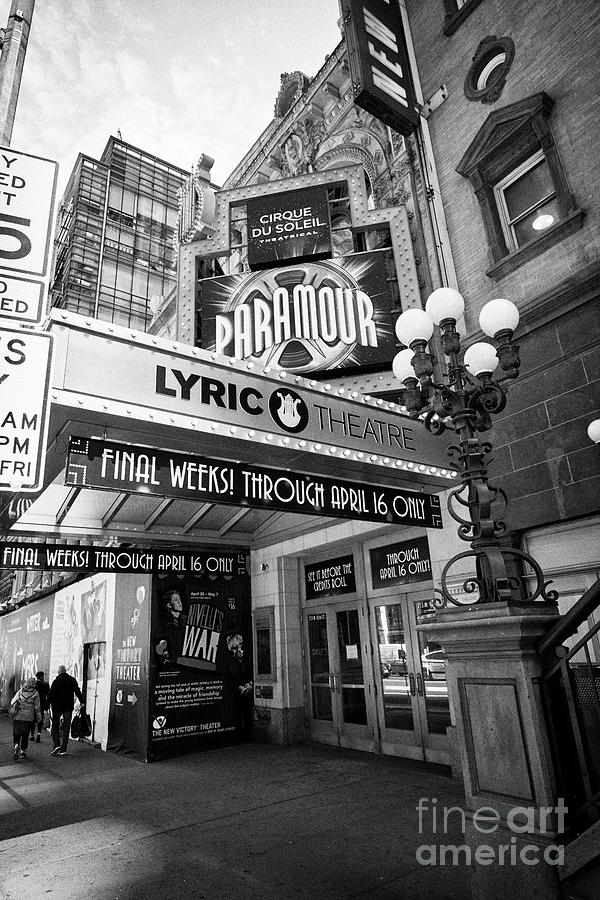 Lyric theatre New York City USA Photograph by Joe Fox | Fine Art America