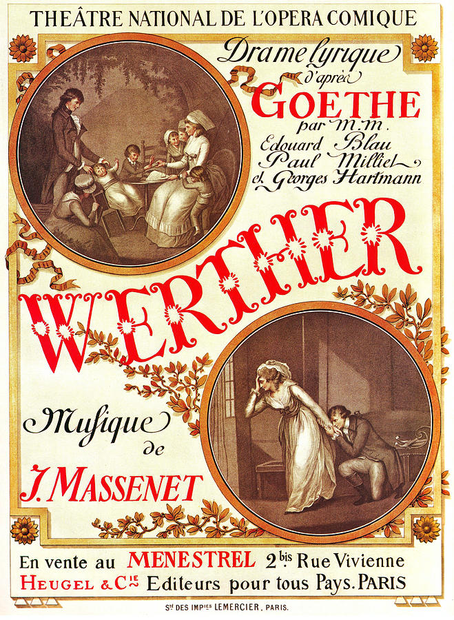 Lyrical Drama - Werther, By Goethe - Vintage Advertising Poster Mixed Media