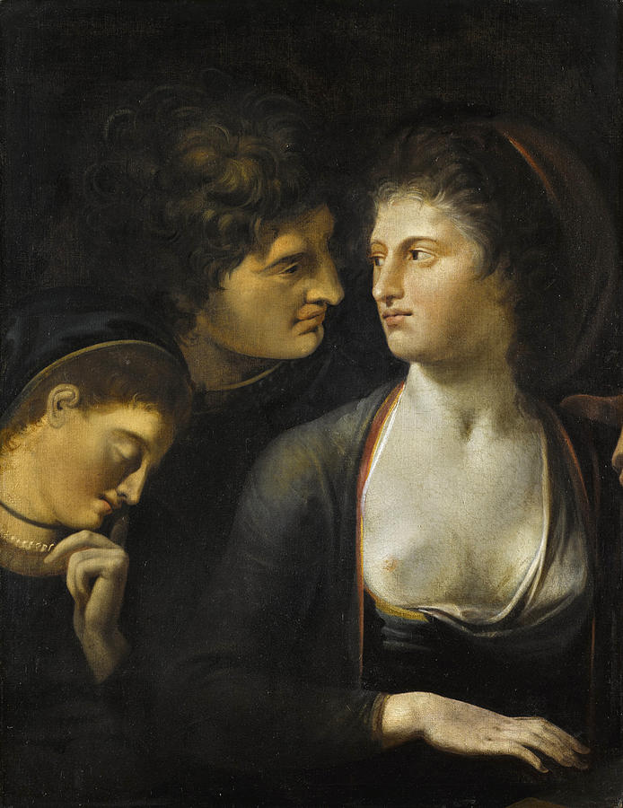 Lysander with Helena and Hermia, from a Midsummer Nights Dream Painting by Henry Fuseli