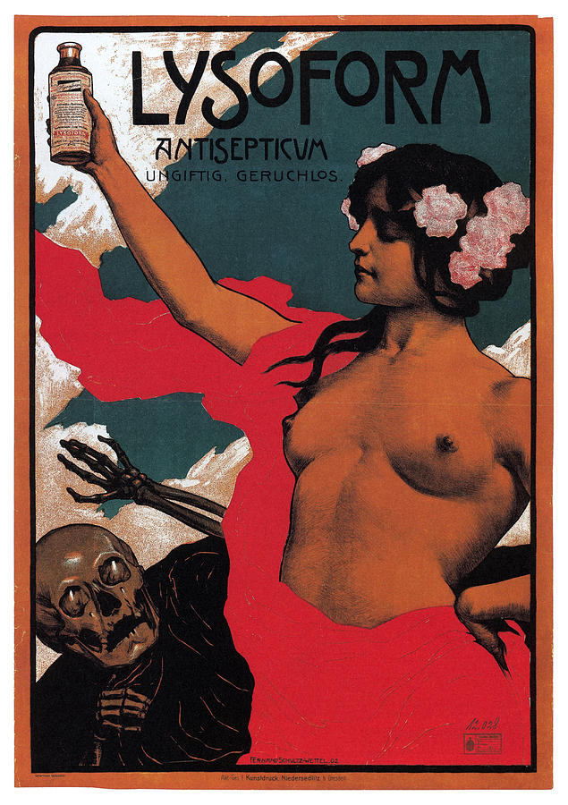 Lysoform - Antisepticum - Vintage Advertising Poster Mixed Media