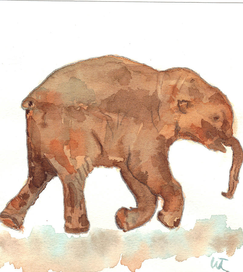 Lyuba the Ice Baby Mammoth  Painting by Warren Thompson