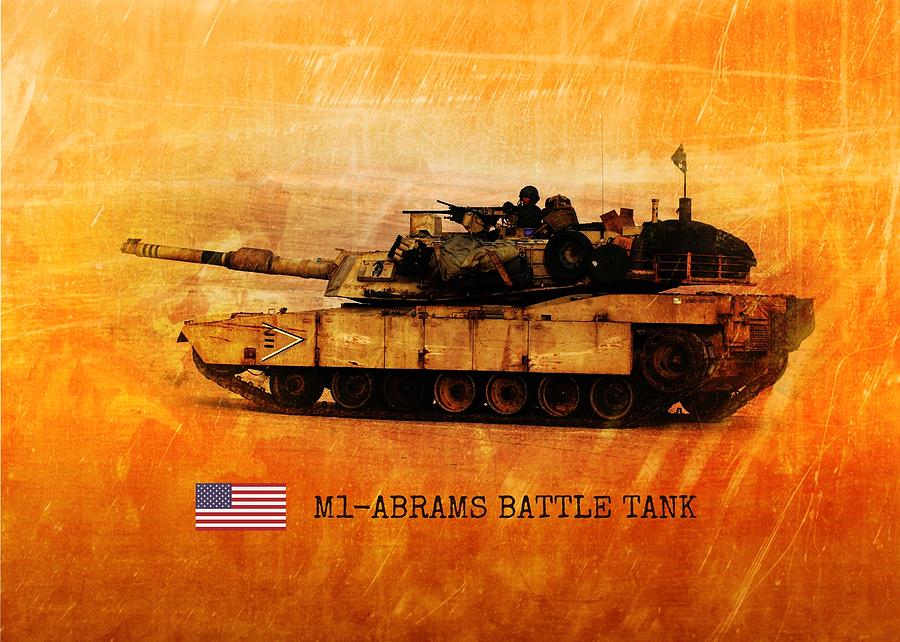 M1 Abrams Battle Tank Digital Art by John Wills