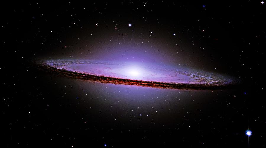 M104 The Sombrero Galaxy 2 Painting by Celestial Images