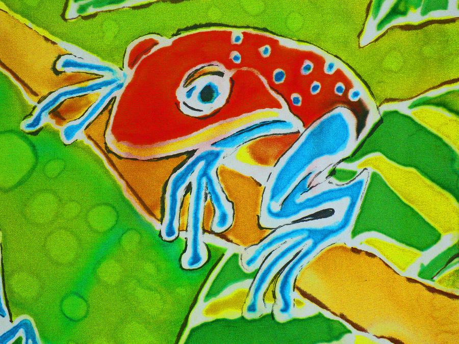 Ma Froggy Just Hangin  Painting by Kelly Smith