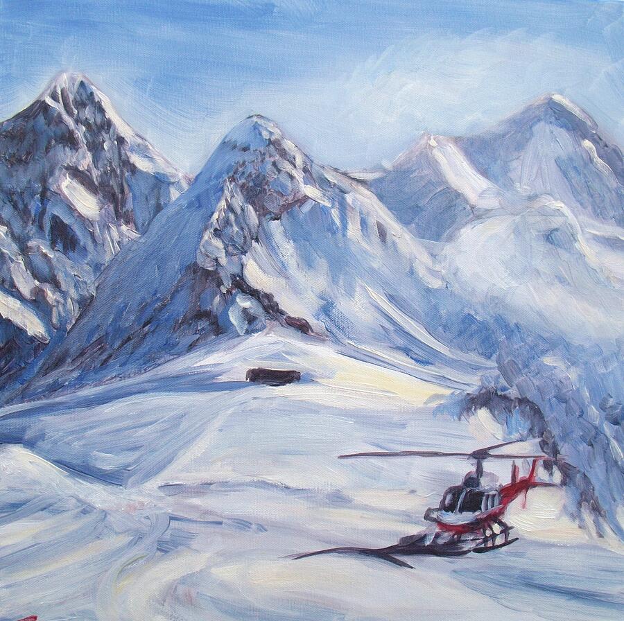 Winter Painting - Maanlichen 2 by Elena Sokolova