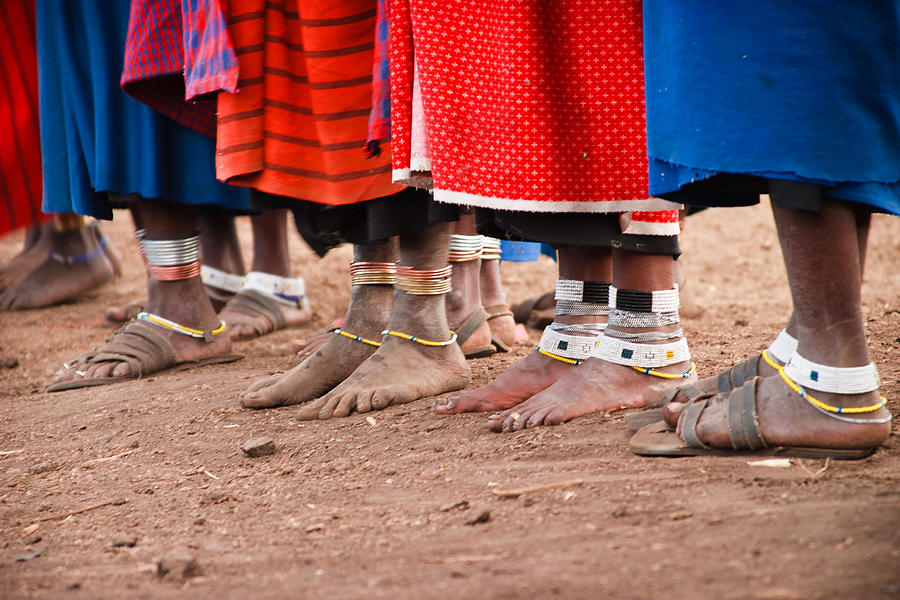 Portrait Photograph - Maasai Feet by Adam Romanowicz