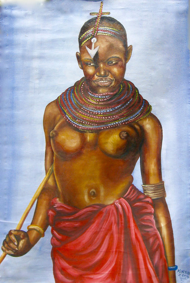 Maasai Nude Painting by Kinyua