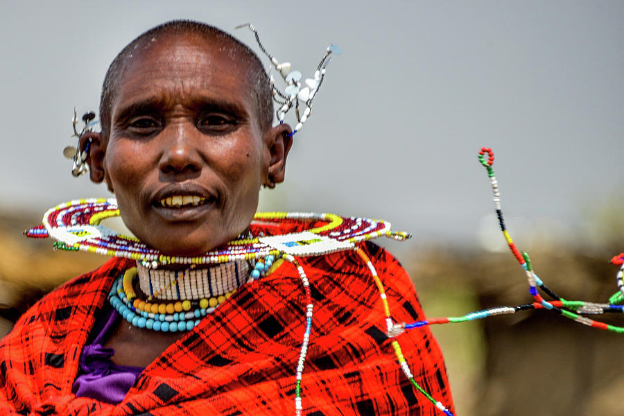 Maasai Woman Dancing Photograph by Marilyn Burton