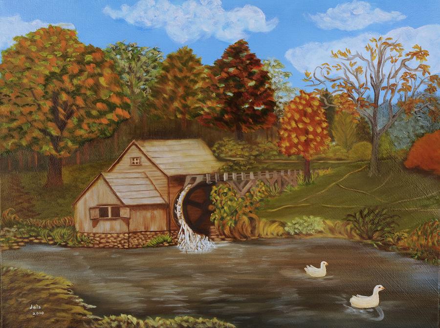 Mabry Mill Painting by Douglas Ann Slusher