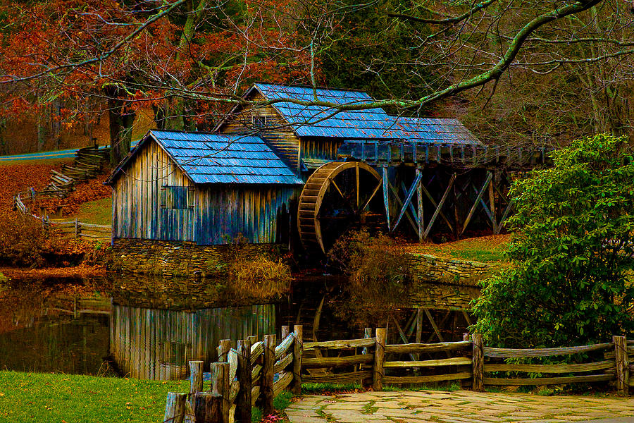 Fall Photograph - Mabry Mill II by Mark Currier