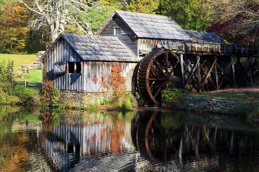 Mabry Mill In The Fall Photograph