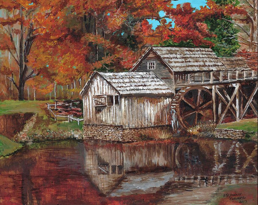 Mabry Mill Painting by Stephany Elsworth