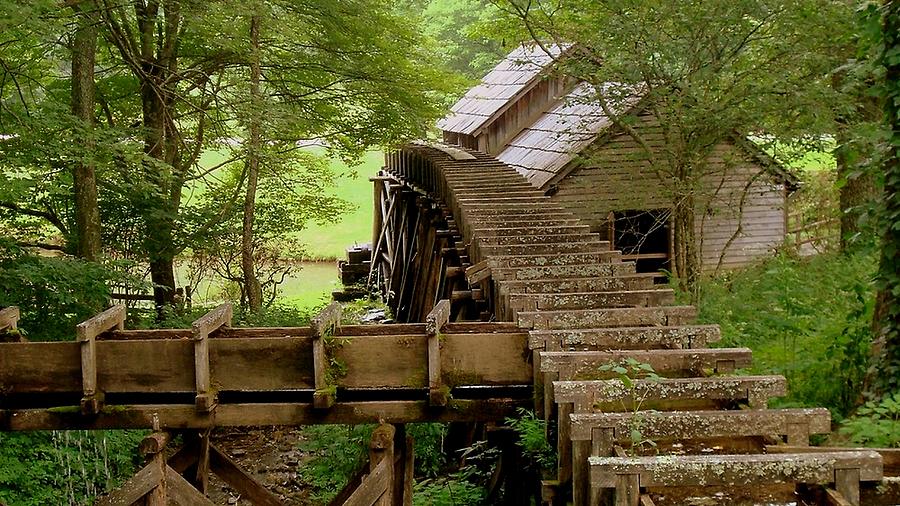 Architecture Photograph - Mabry Mill - Deep in the Woods by Arlane Crump