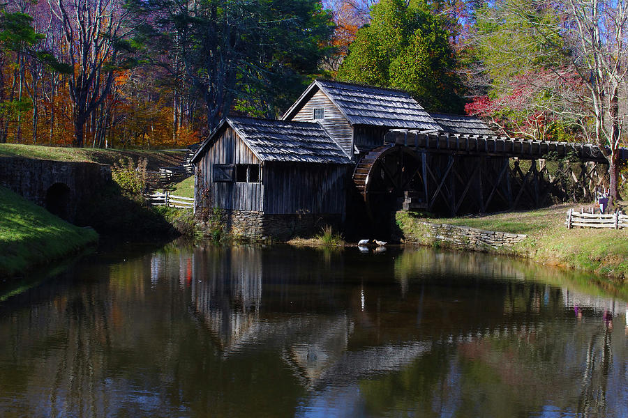 Summer Photograph - Mabrys Mill on The Blue Ridge by M Three Photos