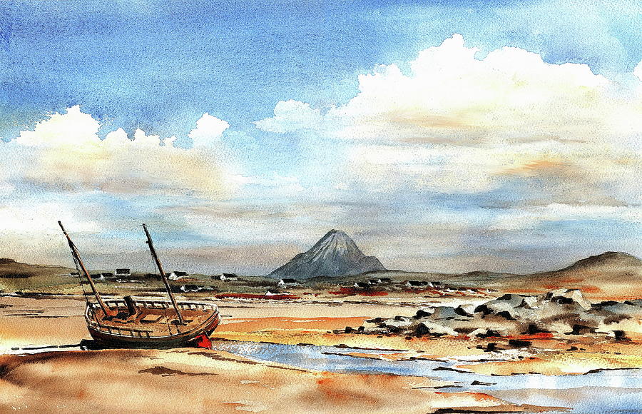Macaire Beach, Gweedore, Donegal. Painting by Val Byrne