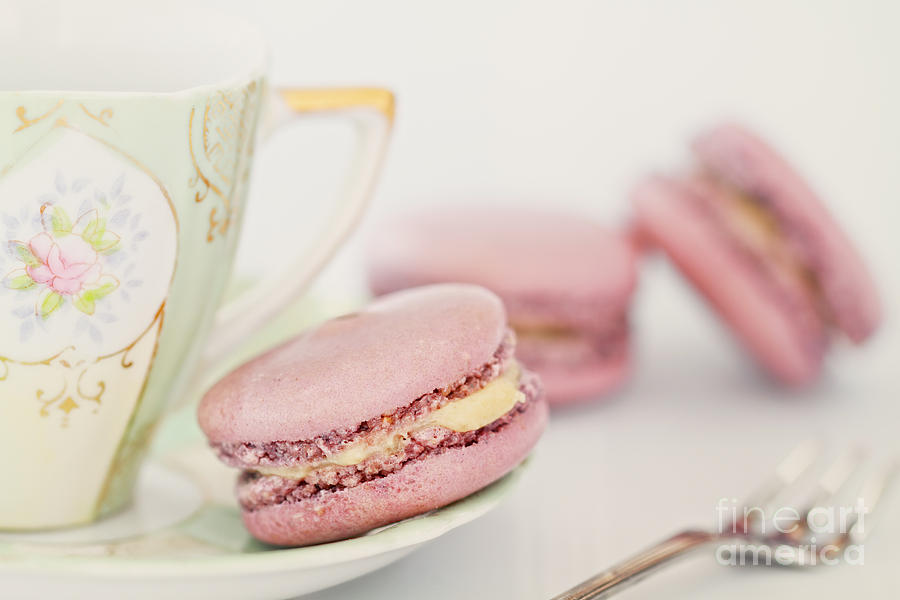Macarons and Tea Photograph by Stephanie Frey