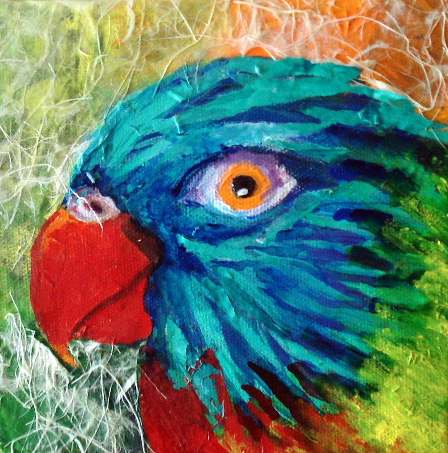 Macaw Painting by Buff Holtman