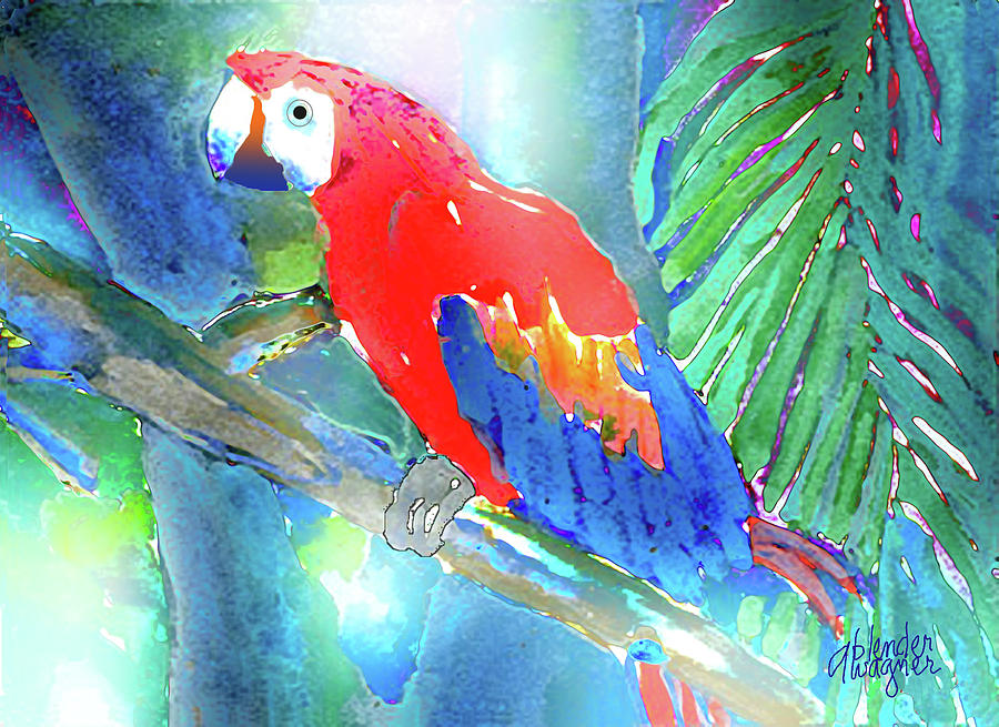 Macaw II Mixed Media by Arline Wagner