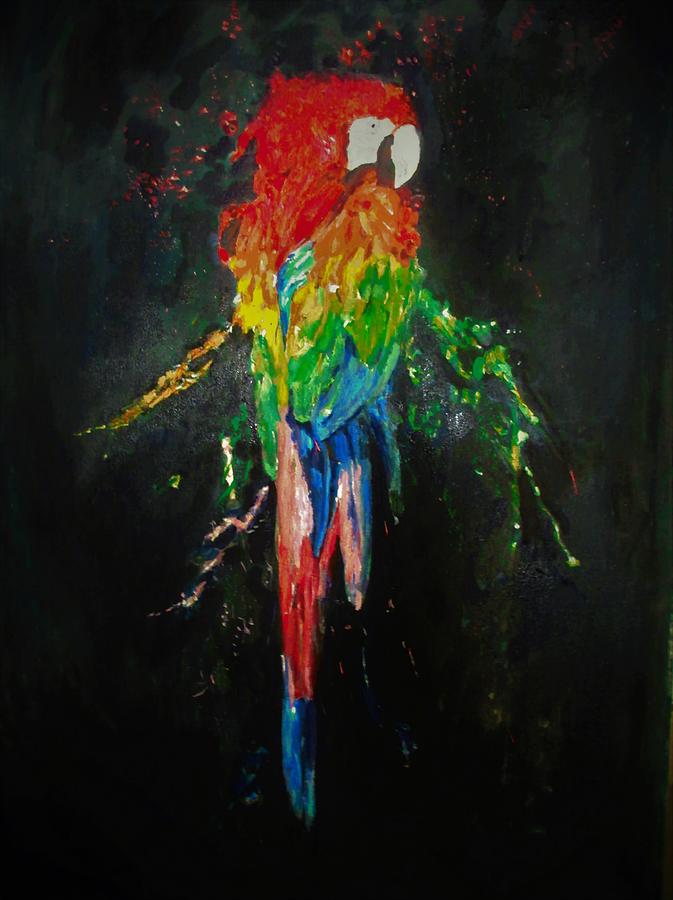 Macaw Painting by Khalid Saeed