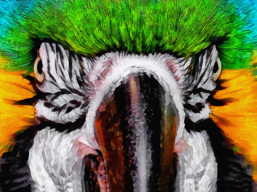 Macaw Upclose Digital Art by Ernest Echols