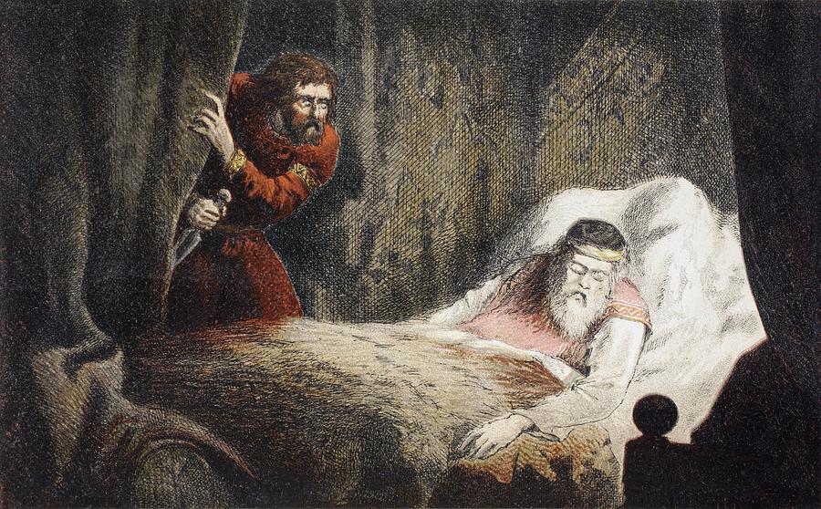 Macbeth About To Murder King Duncan In Drawing by Vintage Design Pics |  Fine Art America