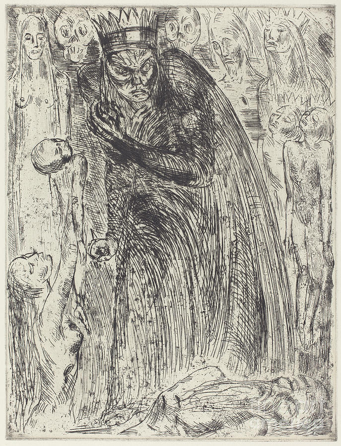Macbeth V (the Vision Of Lady Macbeth) Drawing by Wilhelm Lehmbruck ...