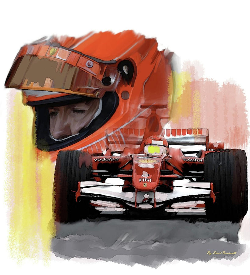 MACHER  Michael Schumacher Painting by Iconic Images Art Gallery David Pucciarelli