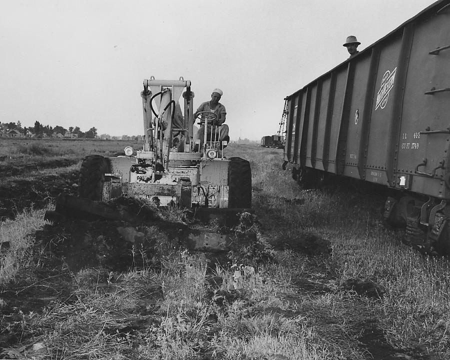 Machine Operator in Middle Yard Photograph by Chicago and North Western Historical Society