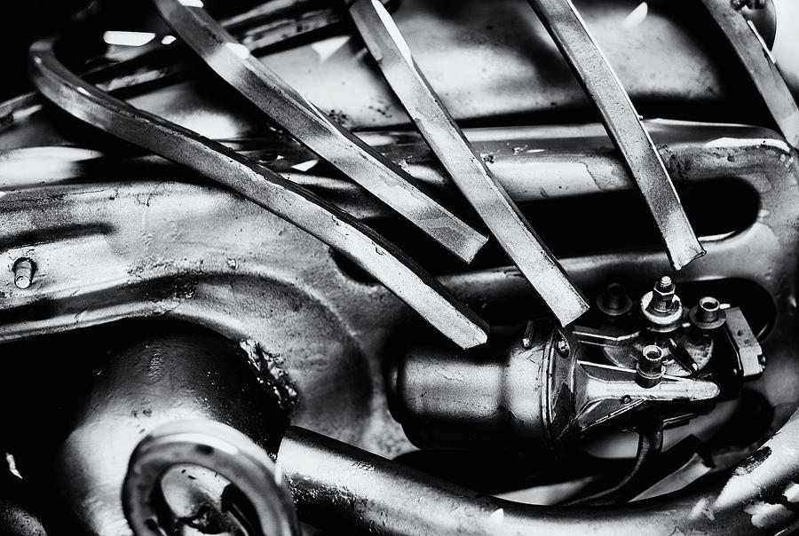 Machine Part BNW Abstract III Poster Print Photograph by John Williams
