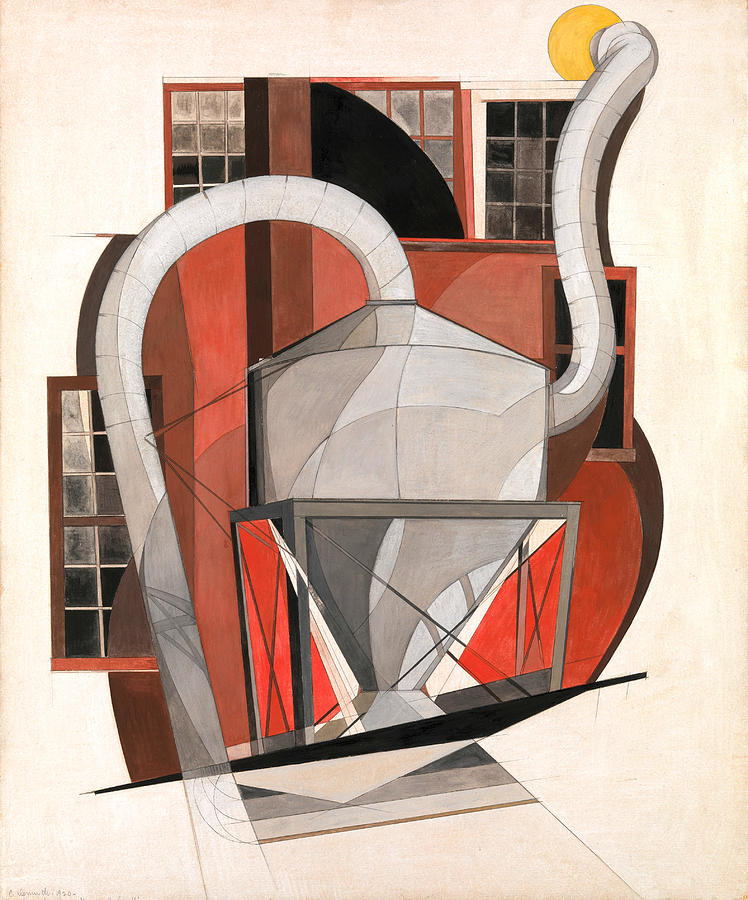 Machinery Painting By Charles Demuth