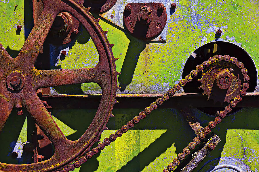 Machinery gears  Photograph by Garry Gay