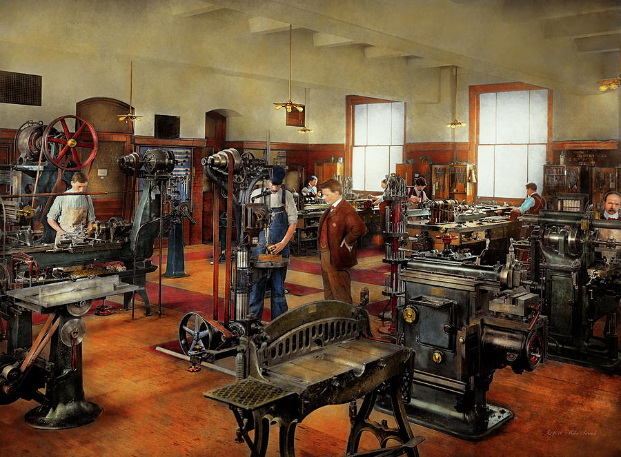 Tool Photograph - Machinist - The standard way 1915 by Mike Savad