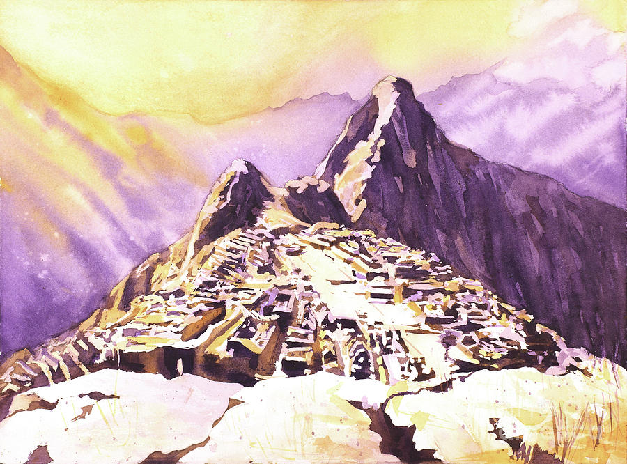 Machu Picchu Dawn Painting by Ryan Fox