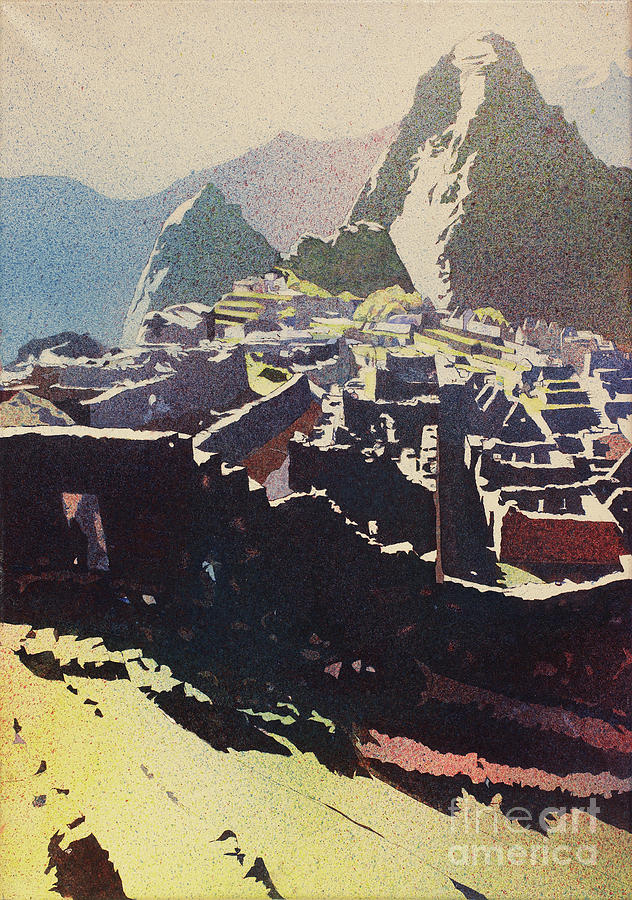 Machu Picchu Morning Painting by Ryan Fox